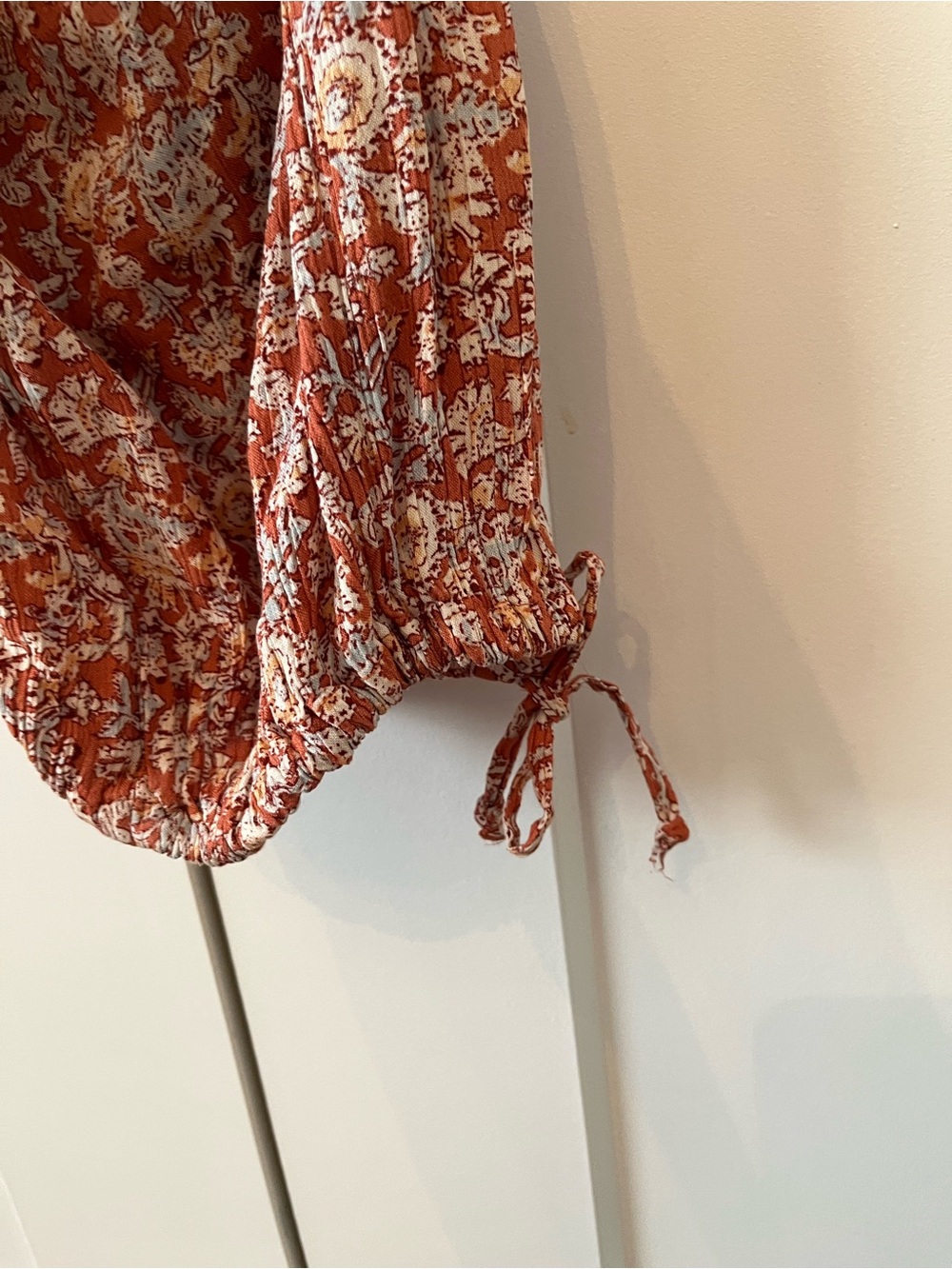 Floral Rust-Red Tie-Strap Jumpsuit - Picture 3 of 3